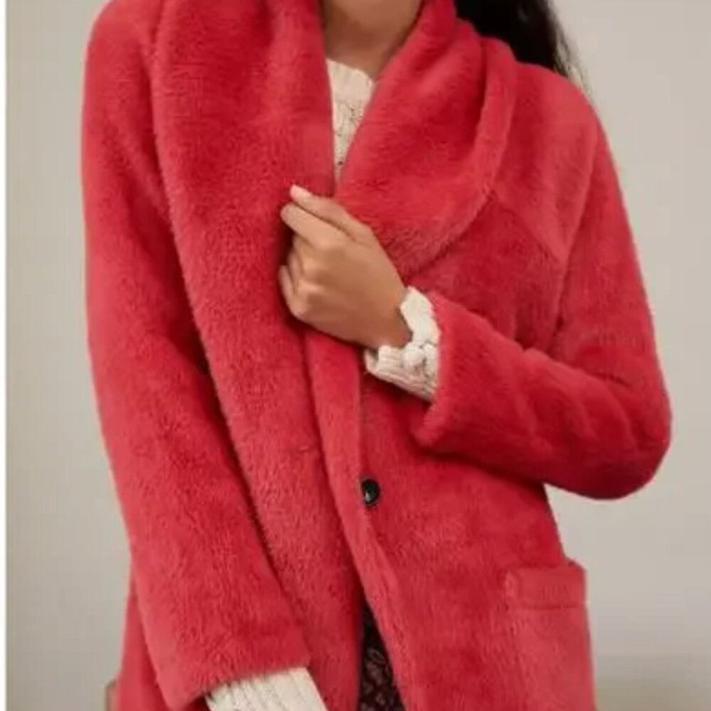 Sanctuary x Anthropologie “Elana” Plush Shawl Jacket • Size Small • NWOT